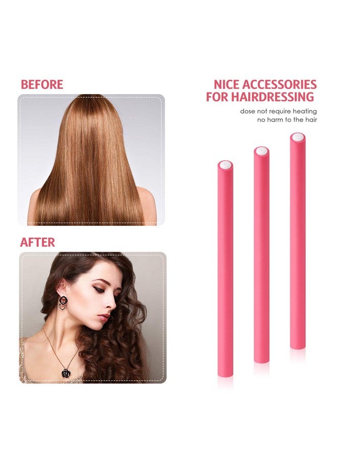 Syhood 30 Pieces Flexible Curling Rods Twist Foam Hair Rollers Soft Foam No Heat Hair Rods Rollers And 1 Steel Pintail Comb Rat Tail Comb For Women Girls Long And Short Hair (Pink 7 X 0.3 Inch) - Image 5