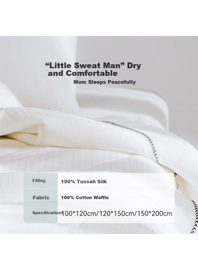 Silk Flower Empress 100% Silk Infant A-class Thickened Winter Quilt Silk Net Weight 2 Jin 150*200cm - Image 1