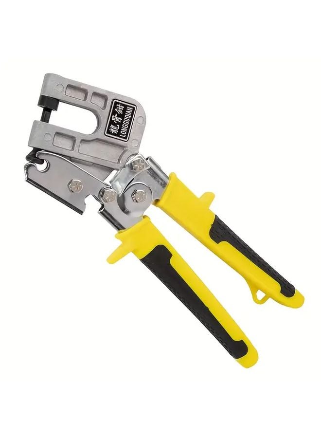 Heavy Duty Manual Drywall Metal Stud Crimper Tool Set Ergonomic Yellow Handle - Image 5