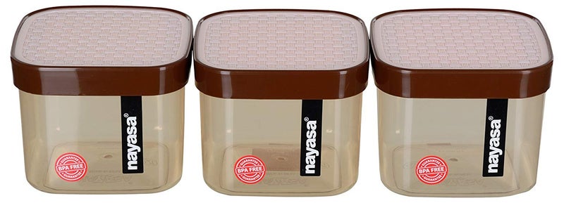NAYASA Nayasa Plastic Container and Cleaning Gloves 750 ml 12 Pieces Brown - Image 2