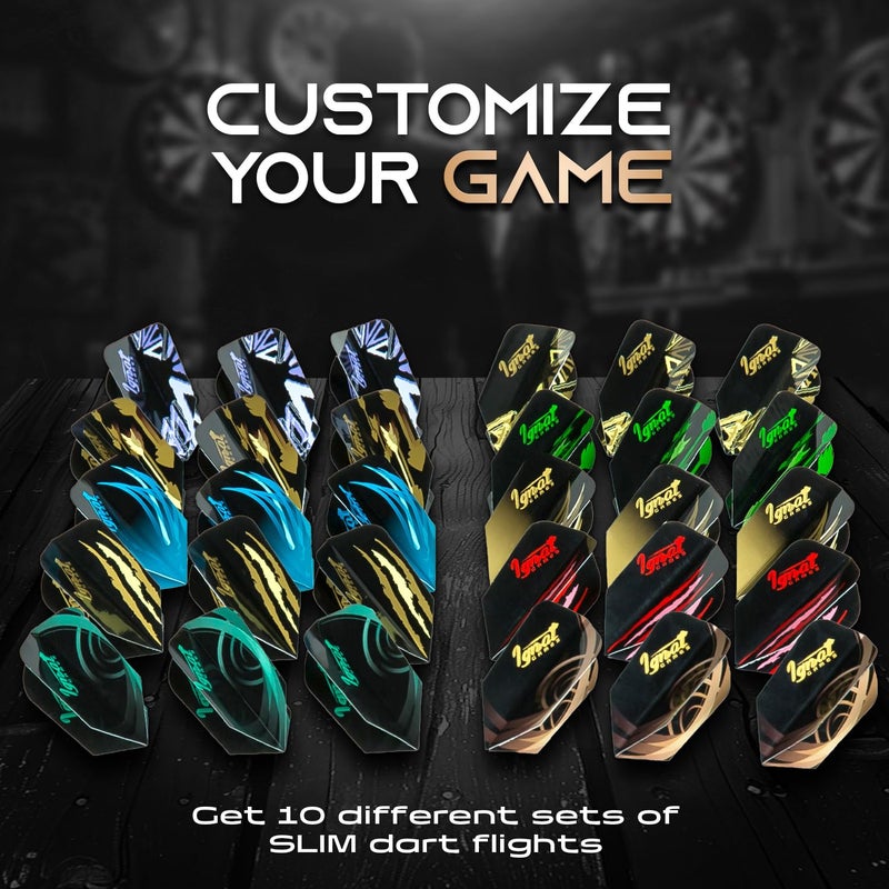 IgnatGames Dart Flights and Accessories â€“ 18/30 GlideXPro 130 Micron Flights in Various Shapes and 6 Flight Protectors - Image 2