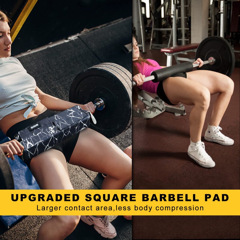 POWER GUIDANCE Square Hip Thrust Pad Barbell Squat Pad Protective Pad for Barbell Bench Press, Barbell Hip Thrusts, Weight Lifting, Squats, Lunges - Fit Standard and Olympic Bars - Image 5
