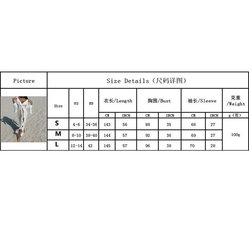 CME European and American Vacation Seaside Long-Sleeve Lace Cardigan Beach Dress Cover-Up - Image 5