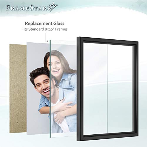 FrameStarr - 8x10 Heat Strengthened Glass - Crystal Clear, 2 Pack - Shatterproof & Scratch Proof Picture Frame Replacement Glass - Semi Tempered Cover Sheet - Image 4