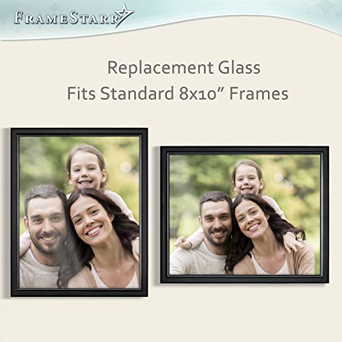 FrameStarr - 8x10 Heat Strengthened Glass - Crystal Clear, 2 Pack - Shatterproof & Scratch Proof Picture Frame Replacement Glass - Semi Tempered Cover Sheet - Image 3