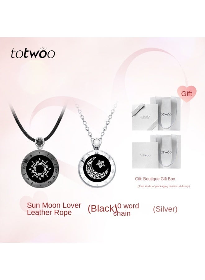 توتو Totwoo Sun Moon Lovers Shaking Agate Pendant Remote Intelligent Sensing Necklace Gift For Long Distance Lovers - Image 4