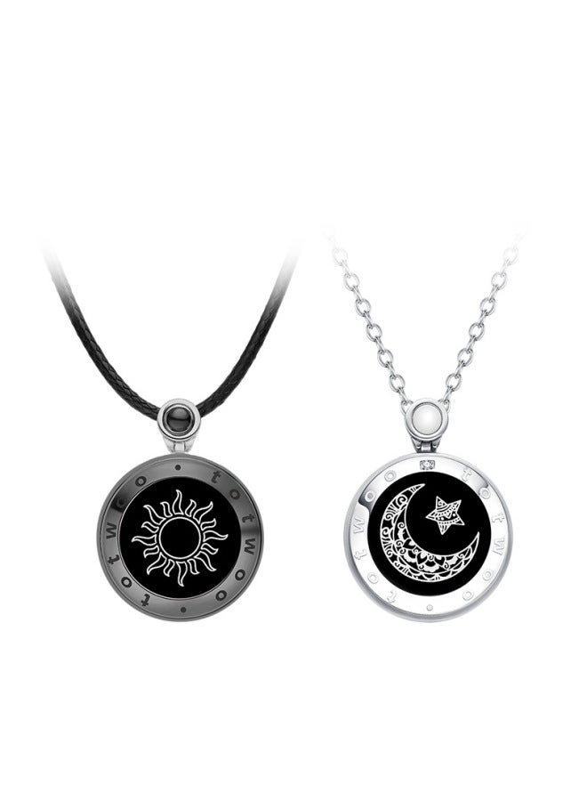 توتو Totwoo Sun Moon Lovers Shaking Agate Pendant Remote Intelligent Sensing Necklace Gift For Long Distance Lovers - Image 5