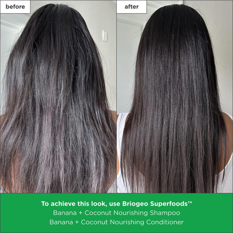 Briogeo Superfoods Banana + Coconut Nourishing Shampoo, Replenish Dull, Dry Hair and Supports Healthy Hair and Scalp, Moisturizing for All Hair Textures, Vegan, Cruelty-Free, 12.5 fl oz - Image 5