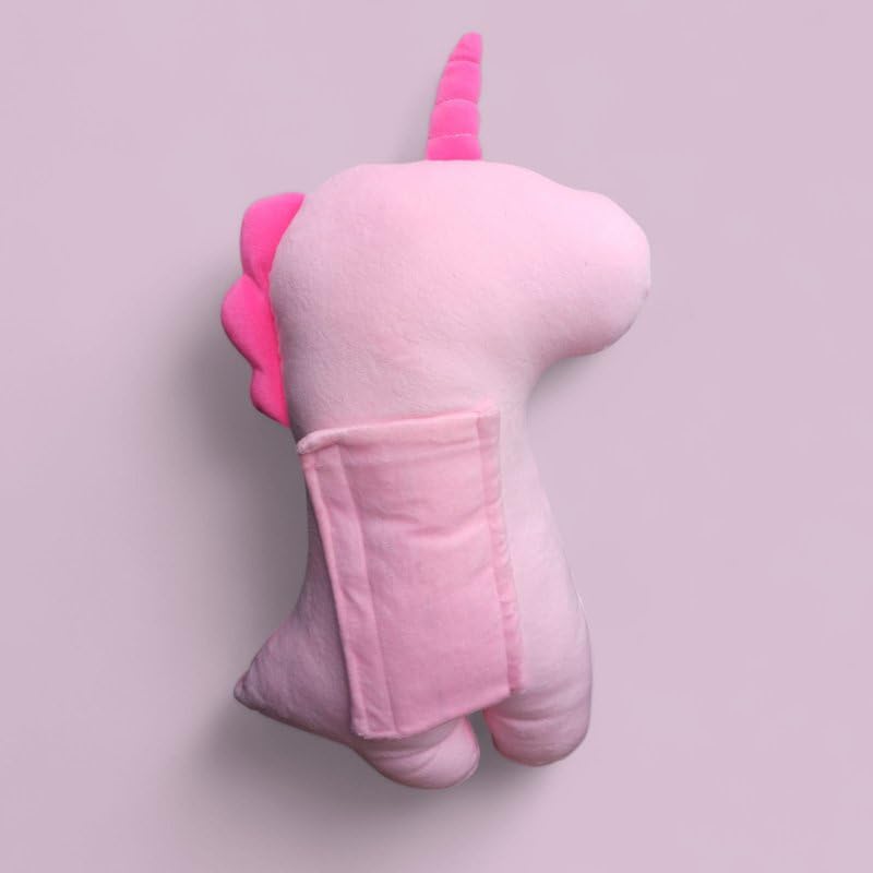 ZUKU Faa-Pink Kids Car Support Pillow 1+, Seatbelt & Body Supporter Pillow for Baby, Baby Car Seat belt + Body Supporter for Baby, Baby Rest Travelling Pillow, kids Sleeping Teddy bear Pillow Soft Toys - Image 4