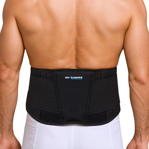GoChamps Premium Neoprene Lower Back Support with Adjustable Straps, Breathable Lumbar Waist Belt for Gym, Sports and Daily Use, Japanese Collaboration, Large (85-95 cm, Pack Of 1) - Image 1