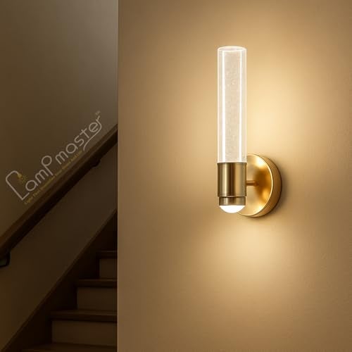 Lamp master Lampmaster Luxury Crystal Bubble Wall Light | Gold Finish LED Sconce with 3 Color Modes | Modern Up/Down Mount Wall Lamp for Interior Decoration, Living Room, Bedroom, Hall, Home Decor | Pack of 1 - Image 3