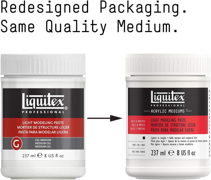 Liquitex Professional Light Modeling Paste - 8 oz (237 ml) - Lightweight Sculptural Gel for Art and Craft - Image 2