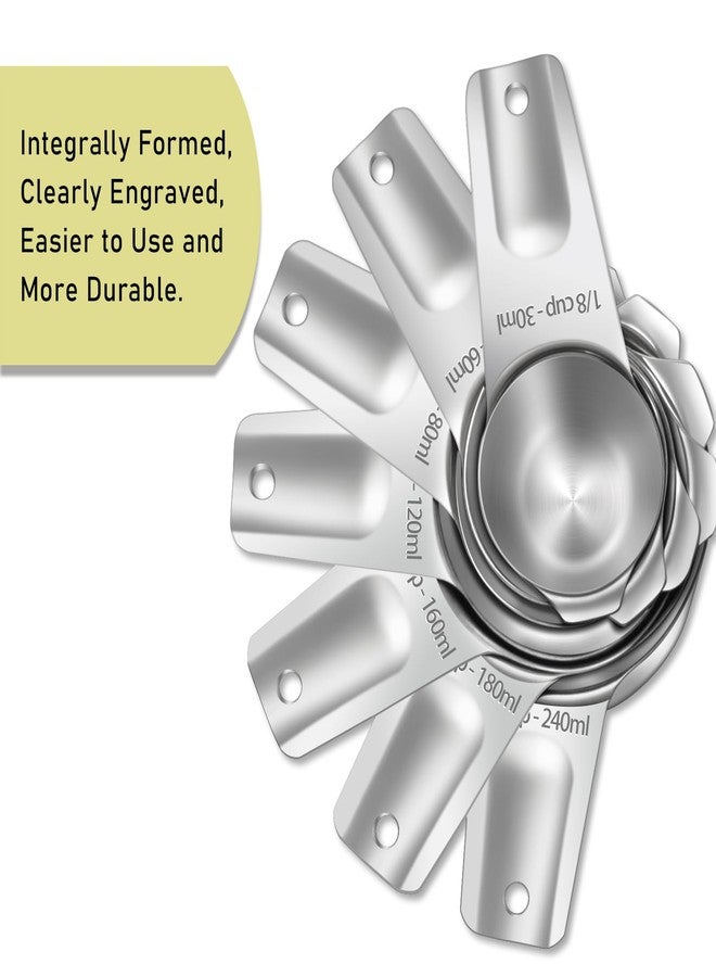 BERYLER 2PCS 1/2Cup (120ml, 4oz) Single Measuring Cup, Stainless Steel Measure Scoop, Metric and US Measurement, Heavy Duty, Dishwasher Safe - Image 3