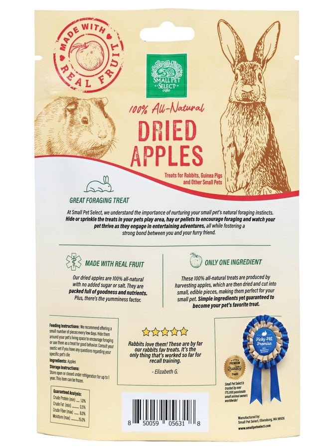 Small Pet Select - Dried Apples, a Natural Treat for Rabbits, Guinea Pigs, Chinchillas, Gerbils, Hamsters, Mice, and Rats, 2oz - Image 4