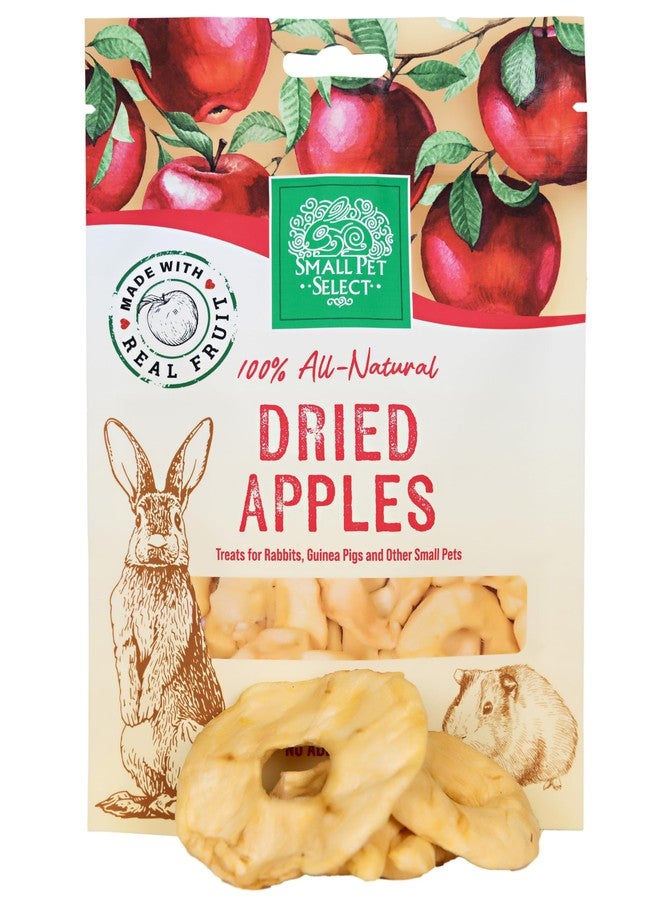 Small Pet Select - Dried Apples, a Natural Treat for Rabbits, Guinea Pigs, Chinchillas, Gerbils, Hamsters, Mice, and Rats, 2oz - Image 1