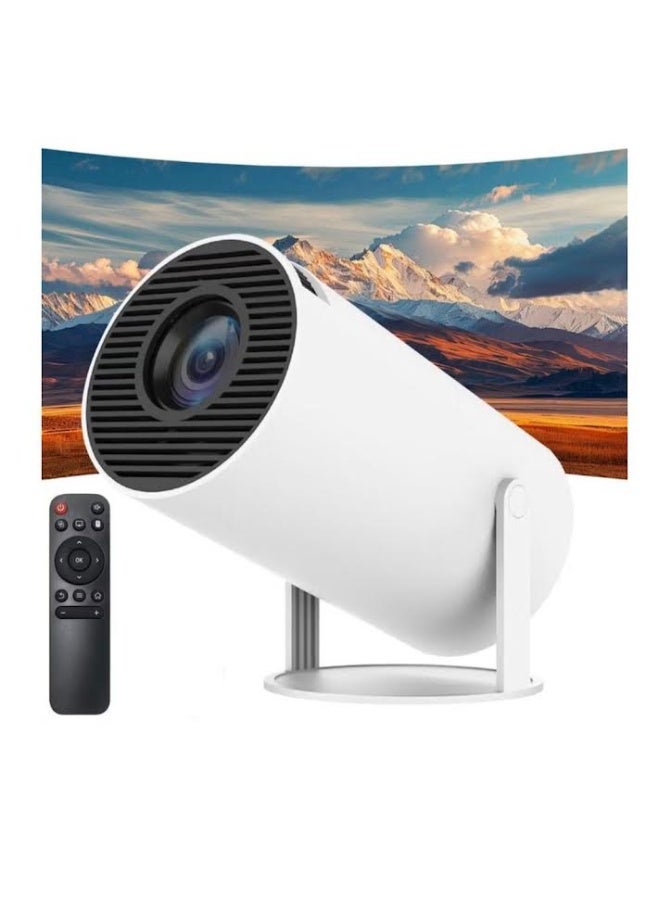 بروجيكتور ميني HY-300 مدعوم بدقة 4K | مسرح منزلي محمول بدقة Full HD 1080P | عكس شاشة لاسلكي لأجهزة أندرويد وآيفون | بروجيكتور LED مدمج للأفلام والألعاب والمكتب - Image 1