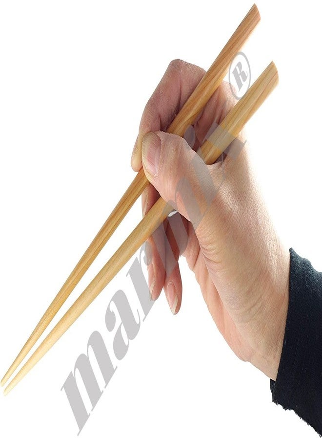 MARMIX 2 Pair Chopsticks Chinese Natural Bamboo Chopsticks 9.4 Inch / 24cm Long Lightweight Reusable Wood Chopstick Set for Eating Cooking (Assorted Design) - Image 1