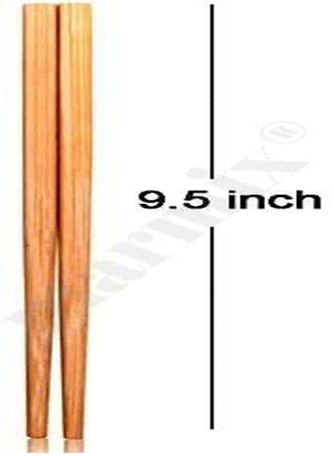 MARMIX 2 Pair Chopsticks Chinese Natural Bamboo Chopsticks 9.4 Inch / 24cm Long Lightweight Reusable Wood Chopstick Set for Eating Cooking (Assorted Design) - Image 2