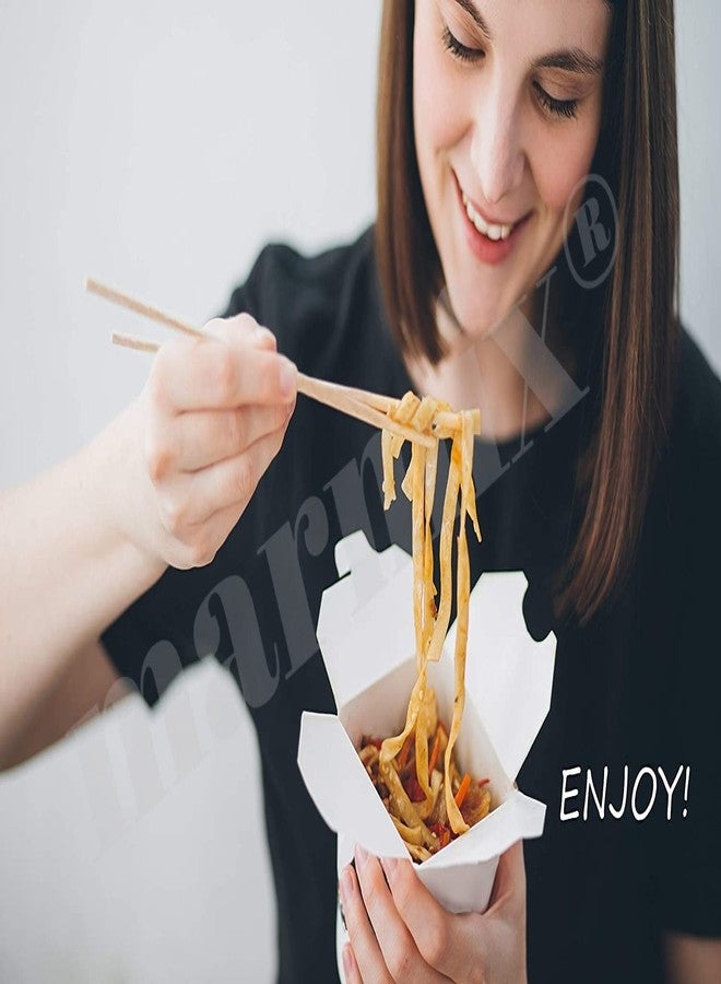 MARMIX 2 Pair Chopsticks Chinese Natural Bamboo Chopsticks 9.4 Inch / 24cm Long Lightweight Reusable Wood Chopstick Set for Eating Cooking (Assorted Design) - Image 5