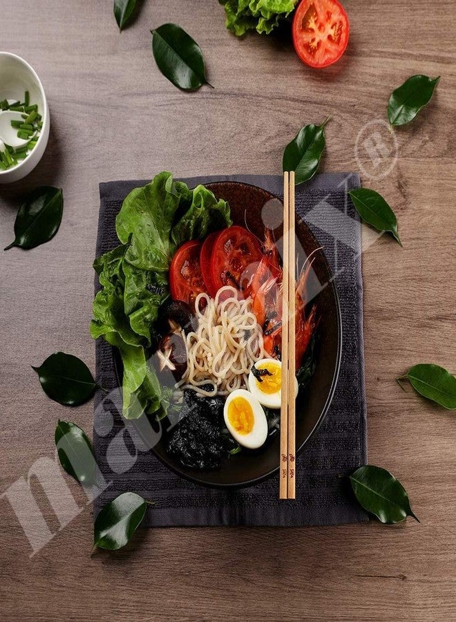 MARMIX 2 Pair Chopsticks Chinese Natural Bamboo Chopsticks 9.4 Inch / 24cm Long Lightweight Reusable Wood Chopstick Set for Eating Cooking (Assorted Design) - Image 4