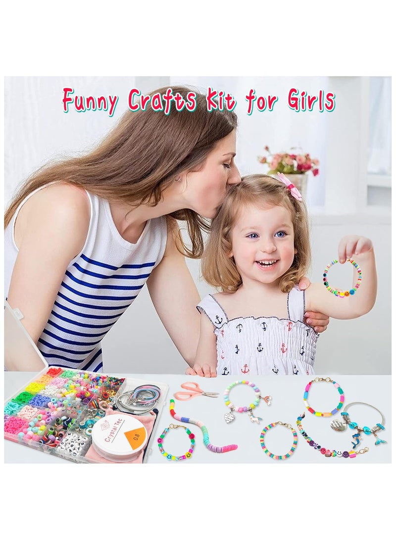Mitoy 3400pcs Girls Toys Bracelet Making Kit, Charm Jewelry Making Kit Supplies, Unicorn/Mermaid Crafts Birthday Gifts for Girls Ages 5 6 7 8 9 10 11 12 Years Old - Image 2