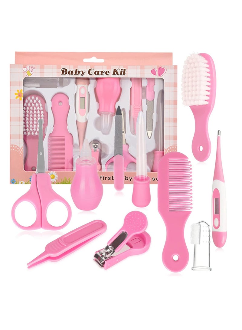 Newborn Essential Daily Care Set, Portable Manicures with Personal Health Care Storage Bag, 10 Pcs, Clear - Image 1