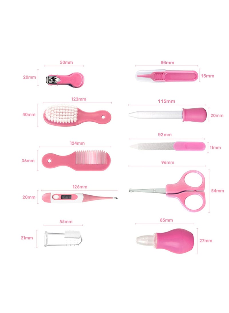 Newborn Essential Daily Care Set, Portable Manicures with Personal Health Care Storage Bag, 10 Pcs, Clear - Image 3
