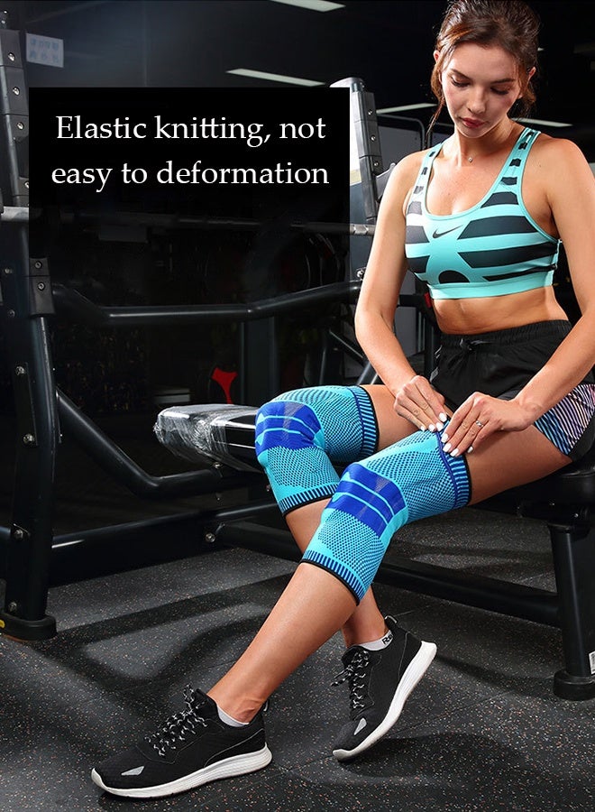 DUNISO دعامة الركبة مع مثبتات جانبية ووسادات جل الرضفة دعامات ضغط قابلة للتعديل لدعم الركبة لألم الركبة وتمزق الغضروف المفصلي والرباط الصليبي الأمامي والتهاب المفاصل وتخفيف آلام المفاصل والتعافي من الإصابات - Image 4