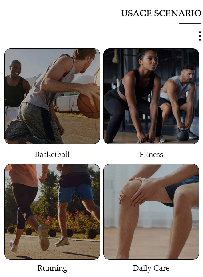 DUNISO دعامة الركبة مع مثبتات جانبية ووسادات جل الرضفة دعامات ضغط قابلة للتعديل لدعم الركبة لألم الركبة وتمزق الغضروف المفصلي والرباط الصليبي الأمامي والتهاب المفاصل وتخفيف آلام المفاصل والتعافي من الإصابات - Image 5