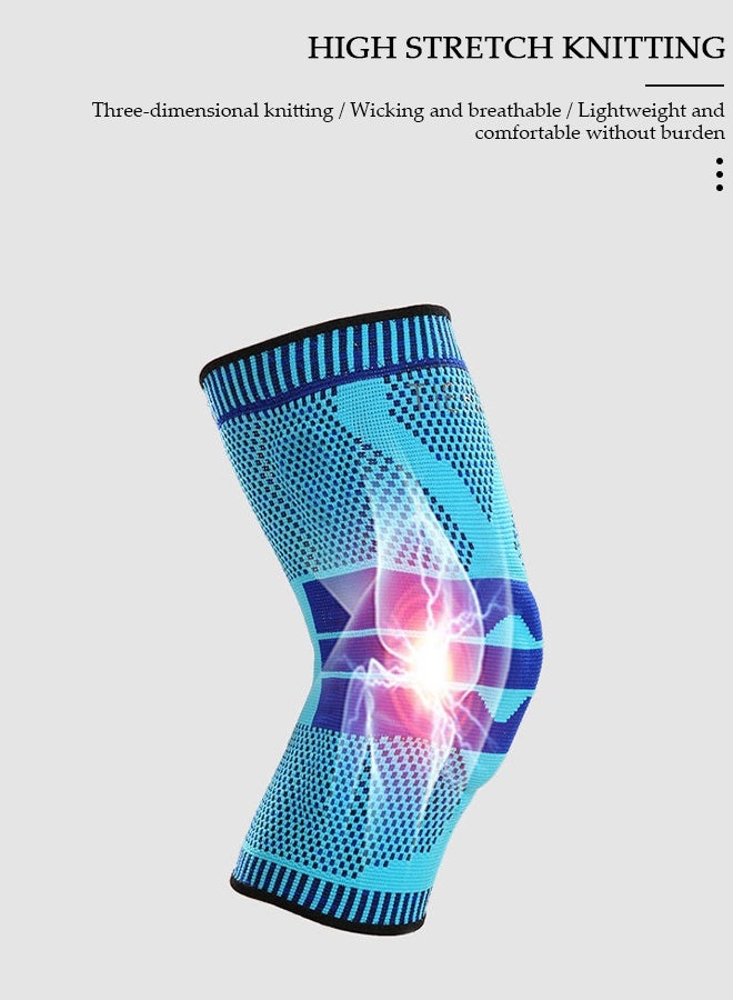 DUNISO دعامة الركبة مع مثبتات جانبية ووسادات جل الرضفة دعامات ضغط قابلة للتعديل لدعم الركبة لألم الركبة وتمزق الغضروف المفصلي والرباط الصليبي الأمامي والتهاب المفاصل وتخفيف آلام المفاصل والتعافي من الإصابات - Image 3