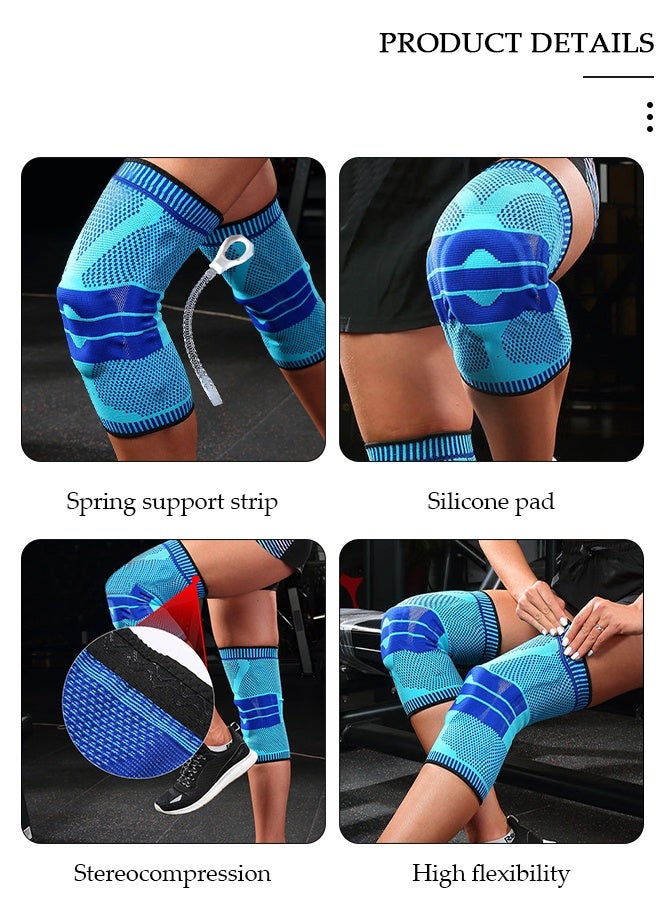 DUNISO دعامة الركبة مع مثبتات جانبية ووسادات جل الرضفة دعامات ضغط قابلة للتعديل لدعم الركبة لألم الركبة وتمزق الغضروف المفصلي والرباط الصليبي الأمامي والتهاب المفاصل وتخفيف آلام المفاصل والتعافي من الإصابات - Image 2