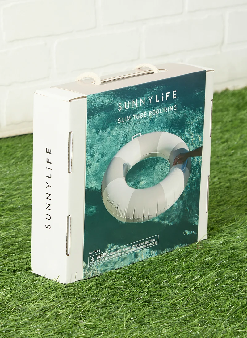 SUNNY LIFE Slim Tube Pool Ring Rustico Driftwood Stripe