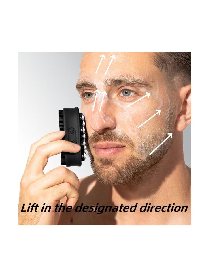 SOLARAE Facial Cleansing Brush Skin Silicone Electric Face Scrubber Exfoliator for Men Rechargeable Waterproof Facial Cleanser Device for Exfoliating and Massaging, Face Deep Cleansing - Image 2