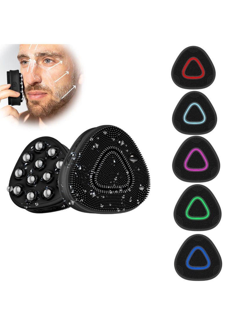 SOLARAE Facial Cleansing Brush Skin Silicone Electric Face Scrubber Exfoliator for Men Rechargeable Waterproof Facial Cleanser Device for Exfoliating and Massaging, Face Deep Cleansing - Image 1