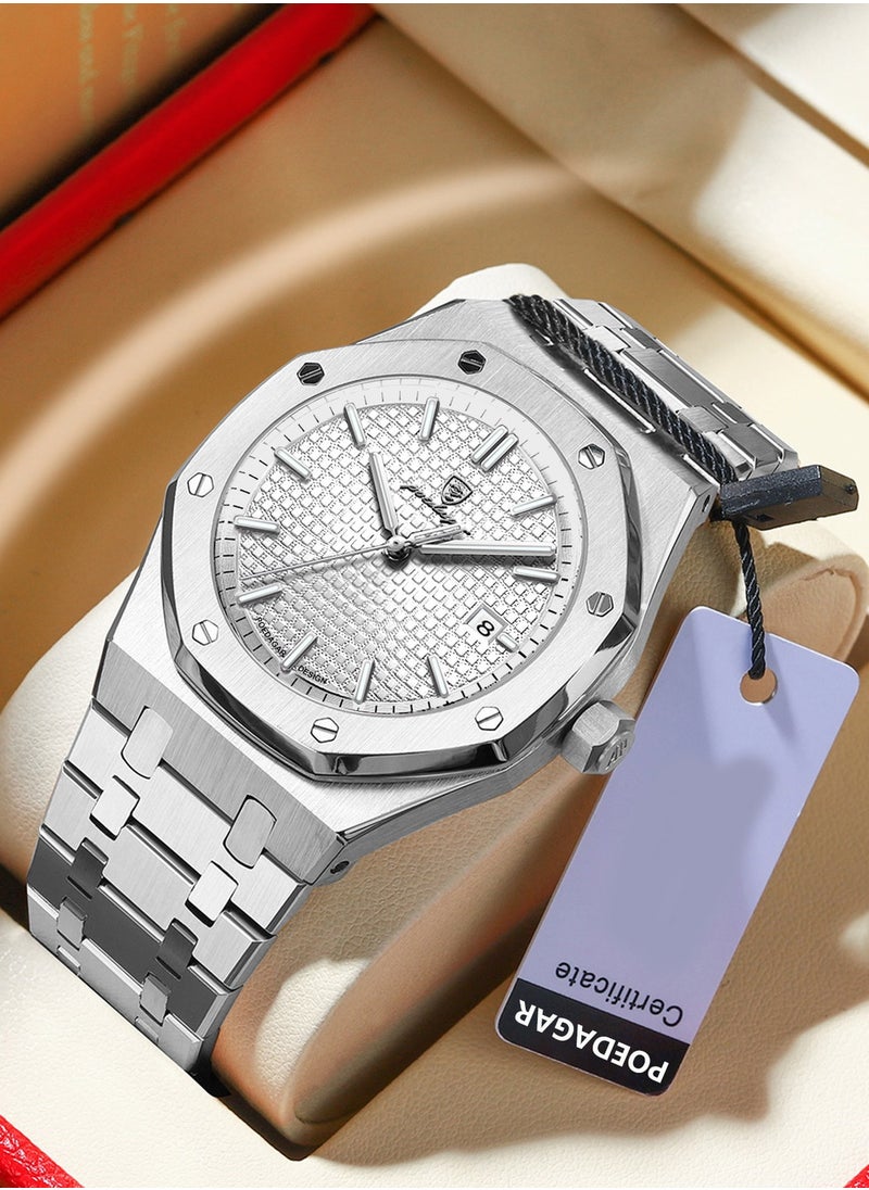 POEDAGAR Man Watch Waterproof Luminous Men's Watch Quartz，Men's Wrist Watches-42mm  - Image 2