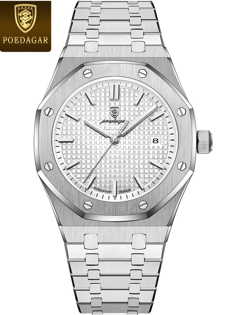 POEDAGAR Man Watch Waterproof Luminous Men's Watch Quartz，Men's Wrist Watches-42mm  - Image 1
