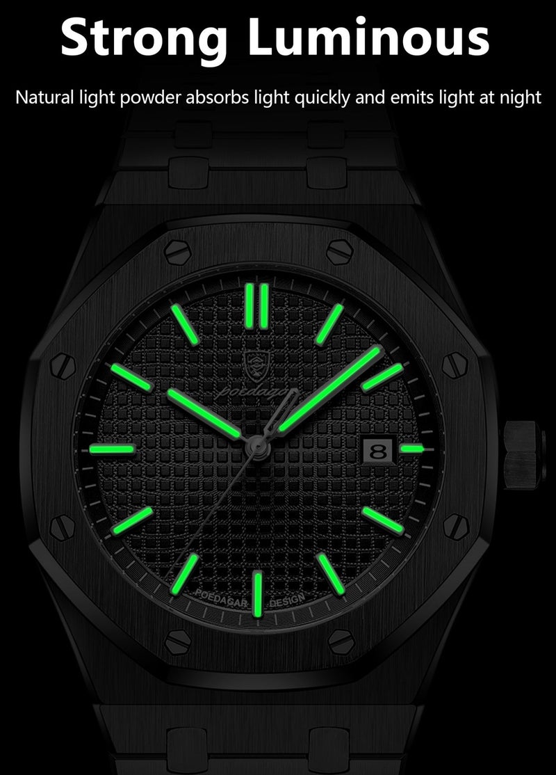 POEDAGAR Man Watch Waterproof Luminous Men's Watch Quartz，Men's Wrist Watches-42mm - Image 5