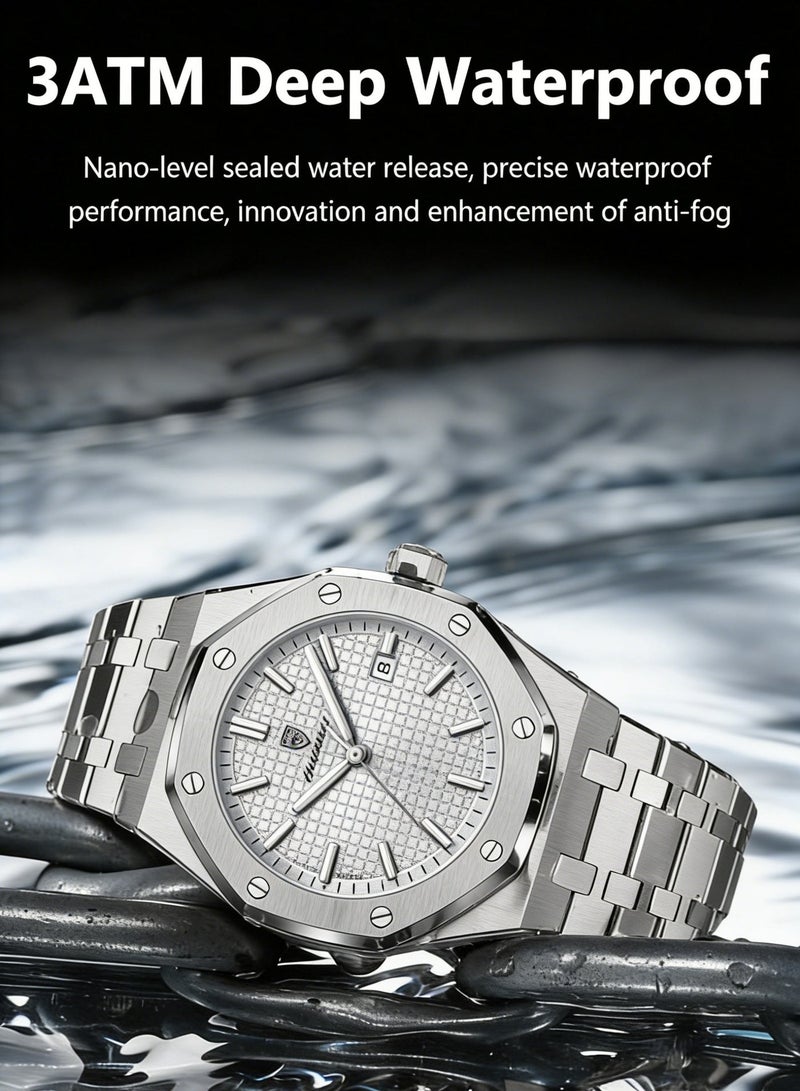 POEDAGAR Man Watch Waterproof Luminous Men's Watch Quartz，Men's Wrist Watches-42mm - Image 4