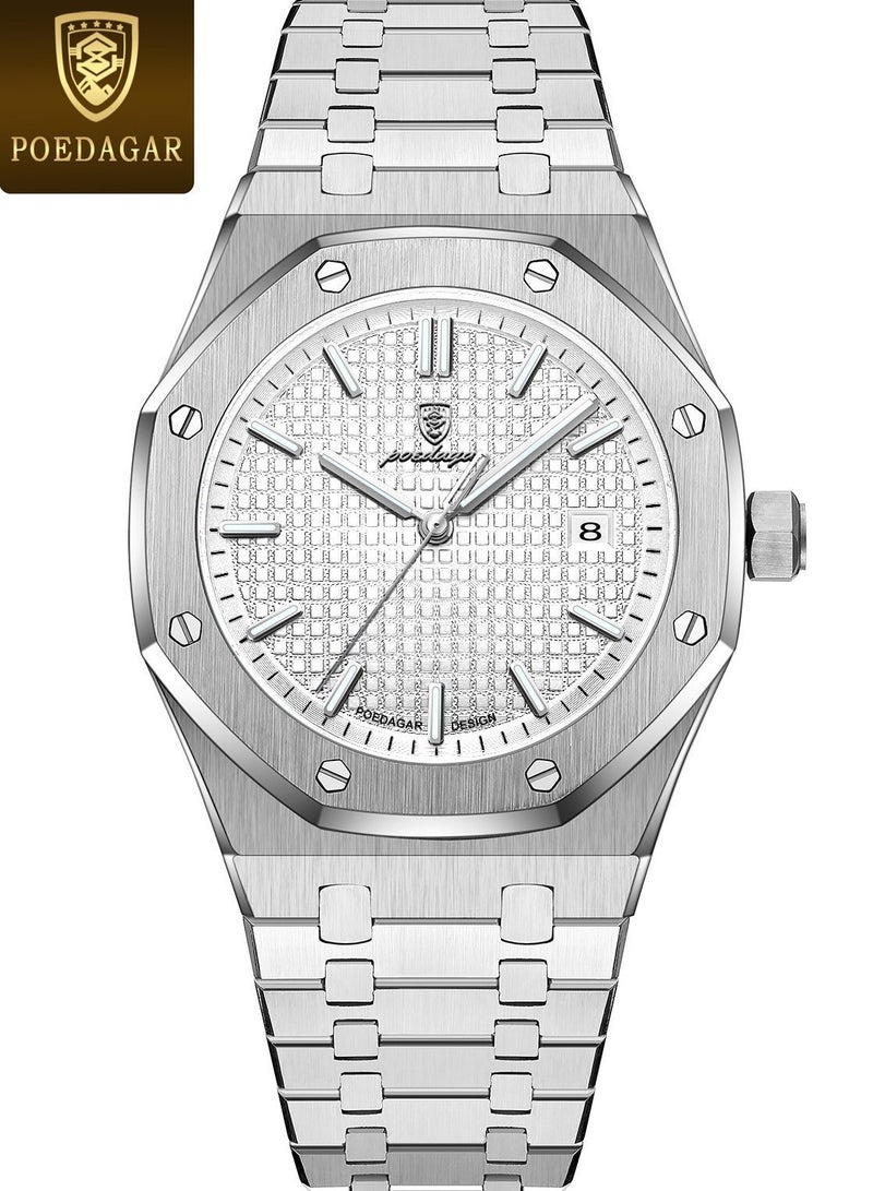POEDAGAR Man Watch Waterproof Luminous Men's Watch Quartz，Men's Wrist Watches-42mm - Image 2