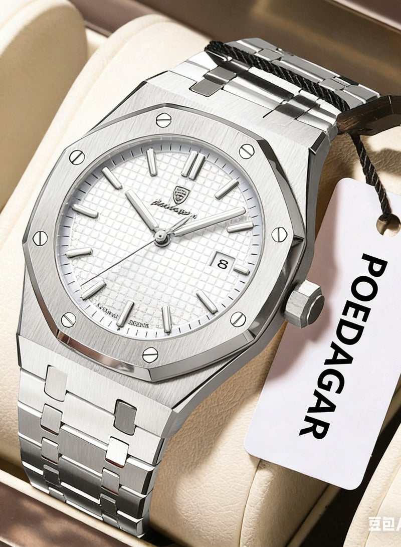 POEDAGAR Man Watch Waterproof Luminous Men's Watch Quartz，Men's Wrist Watches-42mm - Image 1