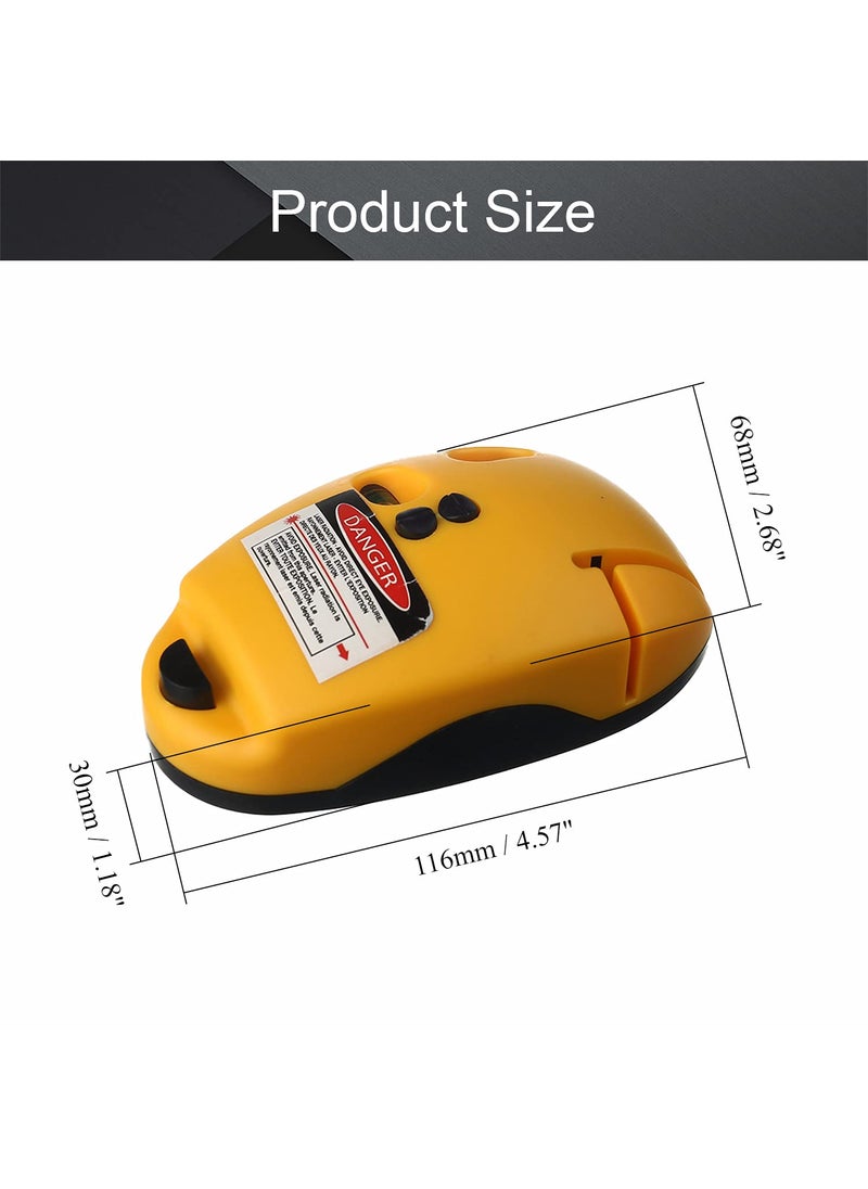 Utoolmart Utoolmart Level Tool 90 Interior Range Measuring Laser Line Level Yellow Laser Mouse  - Image 2