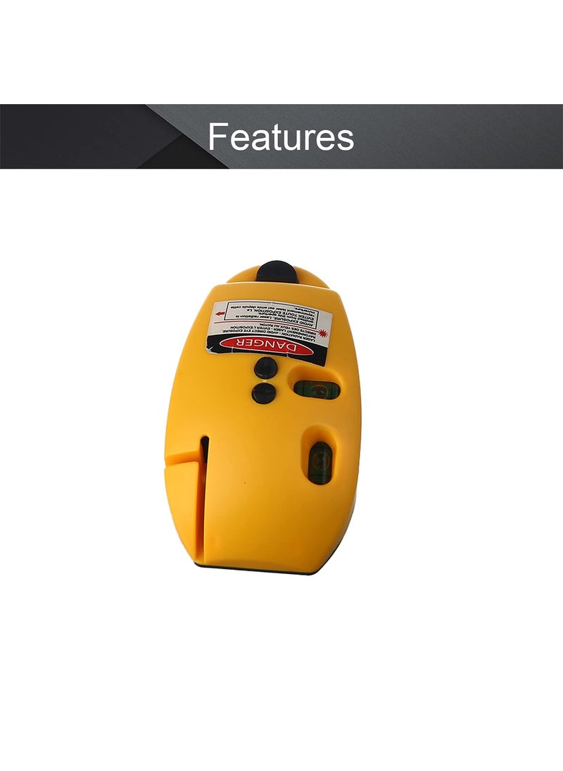 Utoolmart Utoolmart Level Tool 90 Interior Range Measuring Laser Line Level Yellow Laser Mouse  - Image 3