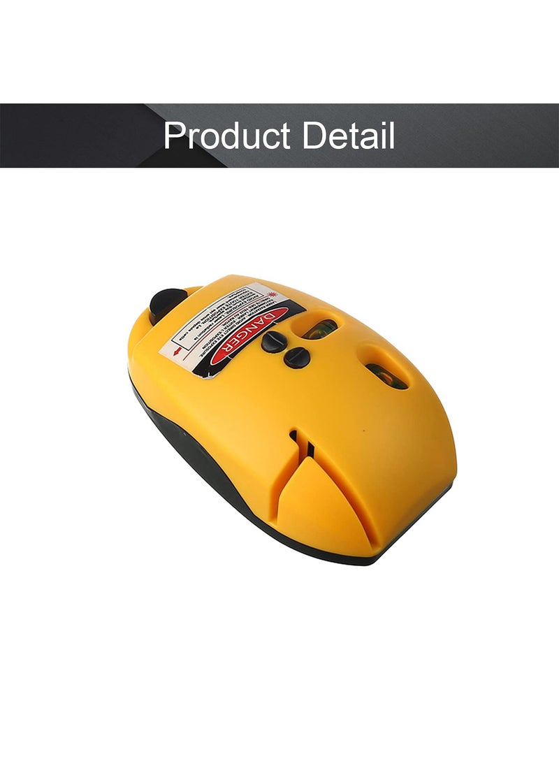 Utoolmart Utoolmart Level Tool 90 Interior Range Measuring Laser Line Level Yellow Laser Mouse  - Image 4