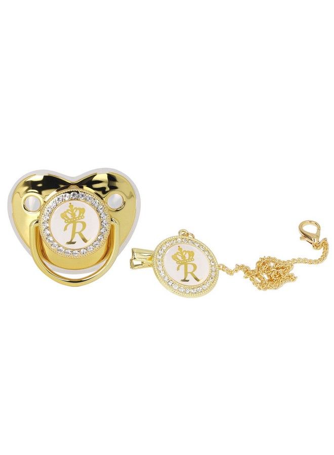 GLOGLOW اللهاية الذهبية للأطفال - لهاية مع مشابك لهاية - لهاية لحديثي الولادة - مهدئ للأطفال - هدية لمناسبة تكريم المولود أو عيد ميلاد - Image 1