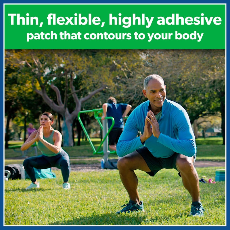 Salonpas Maximum OTC Strength Lidocaine 4% Pain Relieving Flex Patch, Apply for Up to 8 Hours, Unscented, Thin, Flexible, Lightweight, Patch Stays in Place, 7 Patches - Image 3