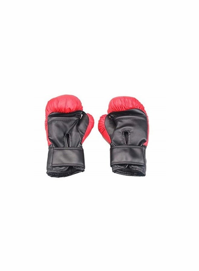 Kids Boxing Gloves for Ages 3 to 9, Red and Black Color - Image 2