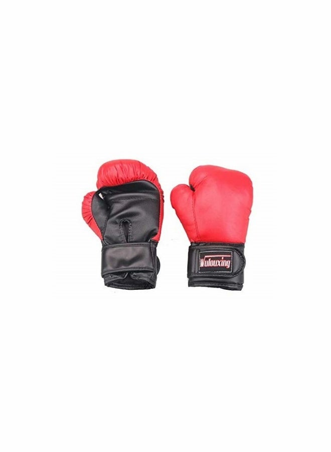 Kids Boxing Gloves for Ages 3 to 9, Red and Black Color - Image 1