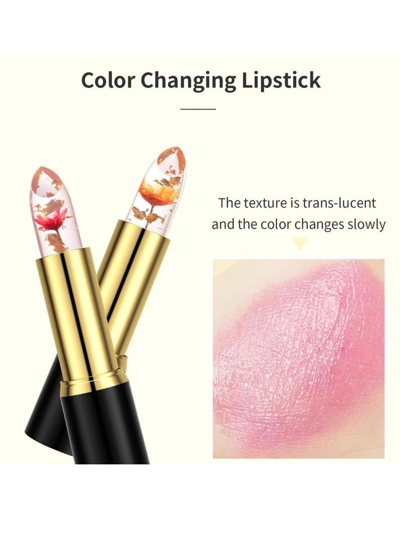 HelloKiss Jelly Flowers Color Changing Lipstick Temperature Lip Color Changing Gloss Lipstick Lasting Moisturizer Color Change Lip Balm Moisturizing Tinted Lip Gloss for Women 02 - Image 5
