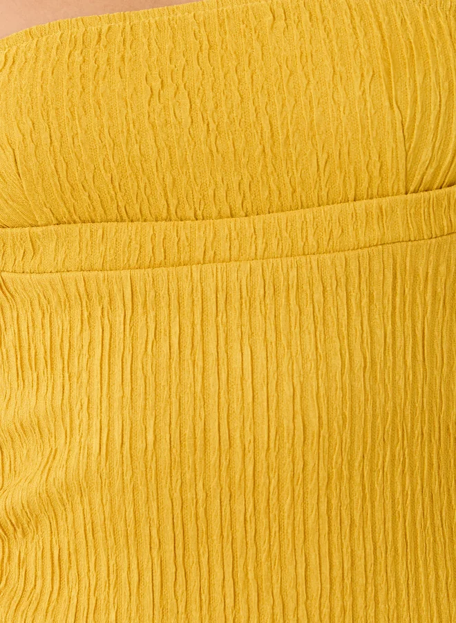 Styli Ribbed Bodice Midi Dress