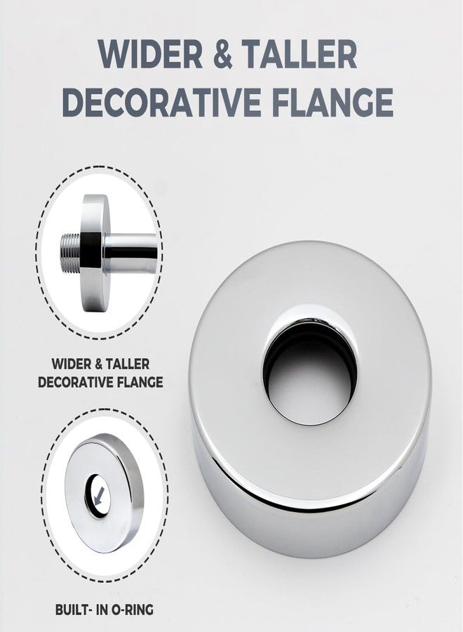 زي إم ذراع دش ZM من الفولاذ المقاوم للصدأ مقاس 6 بوصات لتمديد رأس الدش مع شفة - Image 4